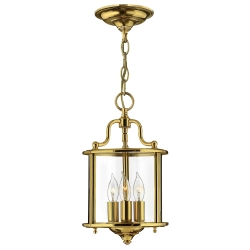 kinkiecik.pl Mała lampa wisząca Gentry – 3 źródła światła – Polerowany mosiądz HK-GENTRY-P-S-PB Elstead Lighting