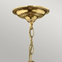 kinkiecik.pl Mała lampa wisząca Gentry – 3 źródła światła – Polerowany mosiądz HK-GENTRY-P-S-PB Elstead Lighting