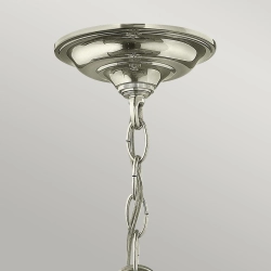 kinkiecik.pl Mała lampa wisząca Gentry – 3 źródła światła – Polerowany nikiel HK-GENTRY-P-S-PN Elstead Lighting