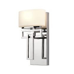 kinkiecik.pl Kinkiet Lanza – 1 źródło światła – Polerowany chrom HK-LANZA1-BATH Elstead Lighting