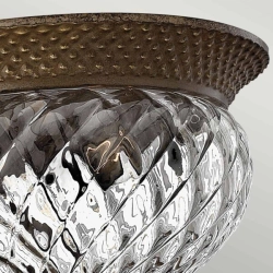 Mały plafon Plantation – 2 źródła światła – Perłowy brąz HK-PLANT-F-S-PZ Elstead Lighting