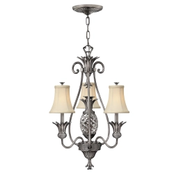 Żyrandol Plantation – 3 źródła światła – Polerowany antyczny nikiel HK-PLANT3-PL Elstead Lighting
