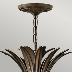 Lampa wisząca Plantation – 4 źródła światła – Perłowy brąz HK-PLANT4-P-PZ Elstead Lighting
