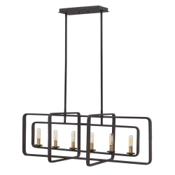kinkiecik.pl Podłużna lampa wisząca Quentin – 6 źródeł światła HK-QUENTIN-6ISLE Elstead Lighting