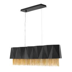 Lampa wisząca Zuma – 6 źródeł światła – Satynowa czerń / Złoty HK-ZUMA-ISLE-SBG Elstead Lighting