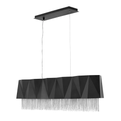 Lampa wisząca Zuma – 6 źródeł światła – Satynowa czerń / Srebrny HK-ZUMA-ISLE-SBS Elstead Lighting