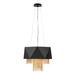 Lampa wisząca Zuma – 6 źródeł światła – Satynowa czerń / Złoty HK-ZUMA6-SBG Elstead Lighting