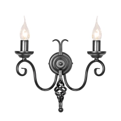 kinkiecik.pl Kinkiet Harlech – 2 źródła światła – Czarny HR2A-BLACK Elstead Lighting