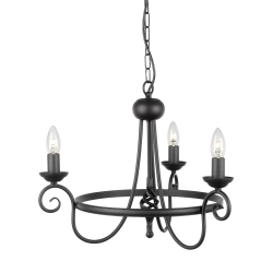 kinkiecik.pl Żyrandol Harlech – 3 źródła światła – Czarny HR3A-BLACK Elstead Lighting