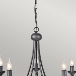 kinkiecik.pl Żyrandol Harlech – 5 źródeł światła – Czarny HR5-BLACK Elstead Lighting