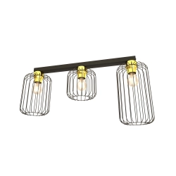Lampa sufitowa BARN 3 BL GOLD 1366/3 EMIBIG Lighting - zdjęcie produktu
