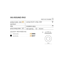 Oprawa stropowa IKA ROUND IP65 AZ4232 AZZARDO