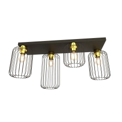Lampa sufitowa BARN 4 BL GOLD 1366/4 EMIBIG Lighting - zdjęcie produktu