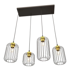 Lampa wisząca VANDER 4 BL GOLD 1364/4 EMIBIG Lighting