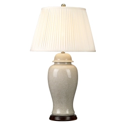 kinkiecik.pl Duża lampa stołowa Ivory Crackle – 1 źródło światła IVORY-CRA-LG-TL Elstead Lighting