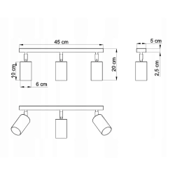 kinkiecik.pl Plafon BERG 3 naturalne drewno SL.0703 SOLLUX LIGHTING