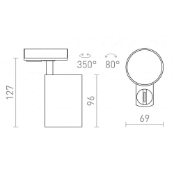 kinkiecik.pl CONNOR do szyny 1-faz czarna/złota 230V LED GU10 10W R13498 Rendl light studio