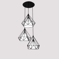 kinkiecik.pl Lampa wisząca Diament Abigali Diamond III ABIGALI-CHNR3-E27