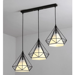 kinkiecik.pl Lampa wisząca Diament Abigali Diamond III L ABIGALI-CHNR3L-E27