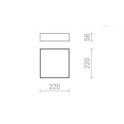 kinkiecik.pl LARISA SQ 22 sufitowa czarna 230V LED 20W 3000K R13488 Rendl light studio