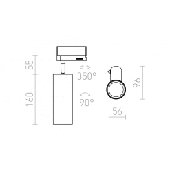 kinkiecik.pl MAVRO do szyny 1-faz czarna/złota 230V LED 12W 38° 3000K R12994 Rendl light studio