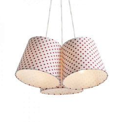 kinkiecik.pl NANCY III wisząca biała/czerwona 230V E14 3x11W R13345 Rendl light studio