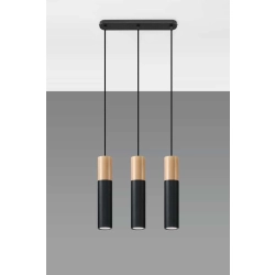 kinkiecik.pl Lampa wisząca PABLO 3 czarna SL.0634 SOLLUX LIGHTING