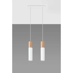 kinkiecik.pl Lampa wisząca PABLO 2 biała SL.0629 SOLLUX LIGHTING