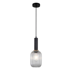 kinkiecik Lampa wisząca Antiola PND-5588-1M-BK+CL ITALUX