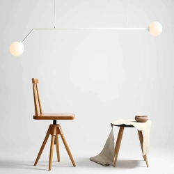 LAMPA WISZĄCA 2-PŁ. PURE BIAŁY (średnica klosza 14cm) 1064H ALDEX - zdjęcie dodatkowe 1
