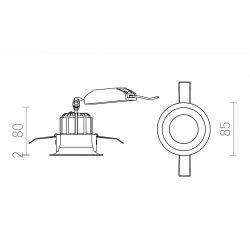 kinkiecik.pl SHARM BASE wpuszczana chrom 230V LED 10W 24° 3000K R13225 Rendl light studio