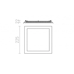 kinkiecik.pl SLENDER SQ 22 wpuszczana chrom 230V LED 18W 3000K R12127 Rendl light studio