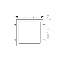 kinkiecik.pl SOCORRO SQ 225 wpuszczana biała 230V LED 18W 3000K R12969 Rendl light studio