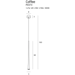 kinkiecik Coffee P0373 Lampa wisząca duża czarna MaxLight