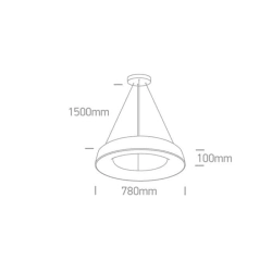 kinkiecik.pl Lampa wisząca LED Pendant Rings 62180NB/B/W ONE LIGHT 78cm