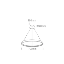 kinkiecik.pl Lampa wisząca LED Pendant Rings 63050/W ONE LIGHT 70cm