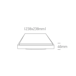 kinkiecik.pl Plafon Outdoor Slim LED Plafo Die cast 67362A/W/W ONE LIGHT