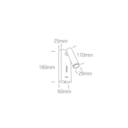 kinkiecik.pl Kinkiet Reading Spots 65746A/B/W ONE LIGHT z USB