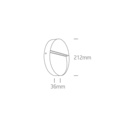 kinkiecik.pl Kinkiet Round Indoor/Outdoor Wall Dark Lights Die cast 67360/W/W ONE LIGHT