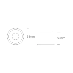 kinkiecik.pl Oprawa podstropowa Semi Trimless Dark Light Aluminium 10105D8/W/B ONE LIGHT