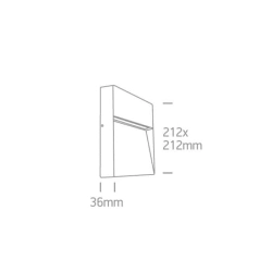 kinkiecik.pl Kinkiet Square Indoor/Outdoor Wall Dark Lights Die cast 67360A/AN/W ONE LIGHT
