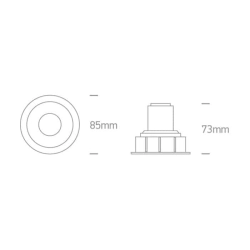 kinkiecik.pl Oprawa podstropowa The COB Dark Light Range 10107K/B/W ONE LIGHT