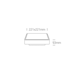 kinkiecik.pl Plafon The E27 Plafo Outdoor Range Square 67282E/B ONE LIGHT