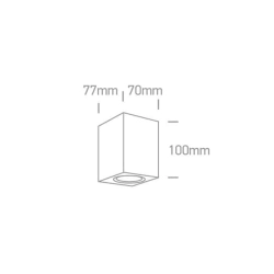 kinkiecik.pl Kinkiet The GU10 Outdoor Cube Lights Die cast 67426/G ONE LIGHT