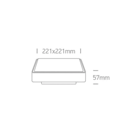 kinkiecik.pl Plafon The LED Plafo Outdoor Square Plastic 67282N/W/W ONE LIGHT