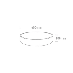 kinkiecik.pl Plafon The LED Project Plafo Metal 62125D/W/C ONE LIGHT 40cm