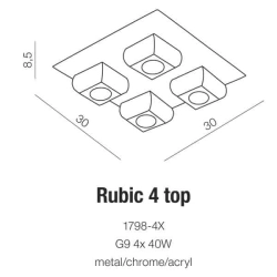 Plafon Rubic 4 AZ0492 AZZARDO