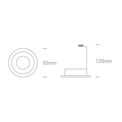 kinkiecik.pl Oprawa podstropowa The Dark Light Range Aluminium 10105ALG/W ONE LIGHT
