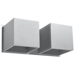 kinkiecik.pl Kinkiet QUAD 2 szary SL.0658 SOLLUX LIGHTING