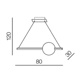 Lampa wisząca SANDRA 1 DIMM AZ3351 AZZARDO